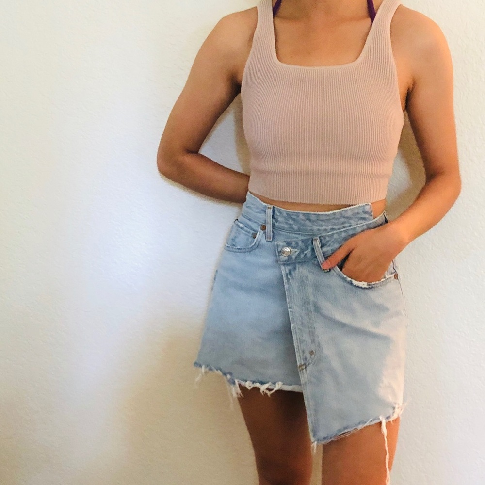 Agolde criss cross skirt